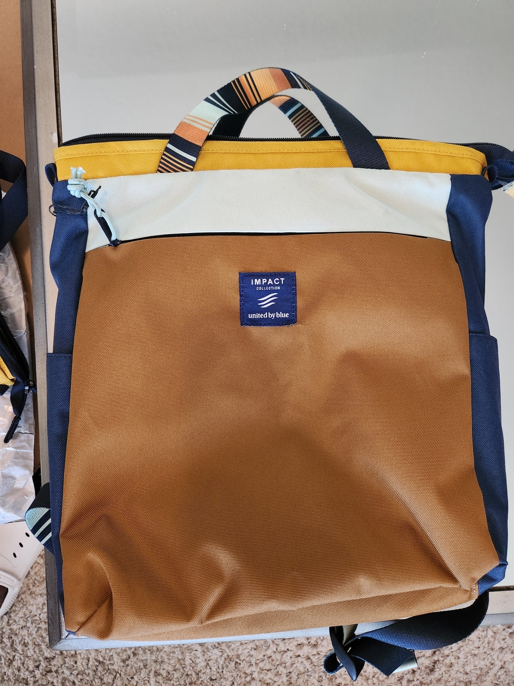United by Blue Impact Collection Two-Tone Brown & Navy Backpack